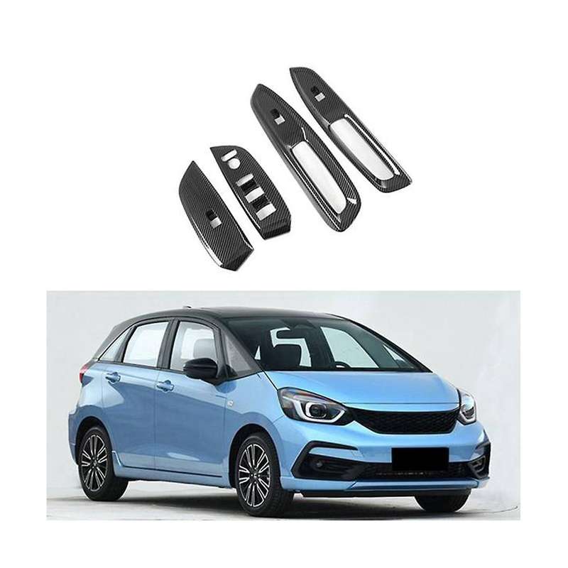 Car Inner Door Window Lift Armrest Switch Panel Cover Trim Frame for Fit Jazz 2020