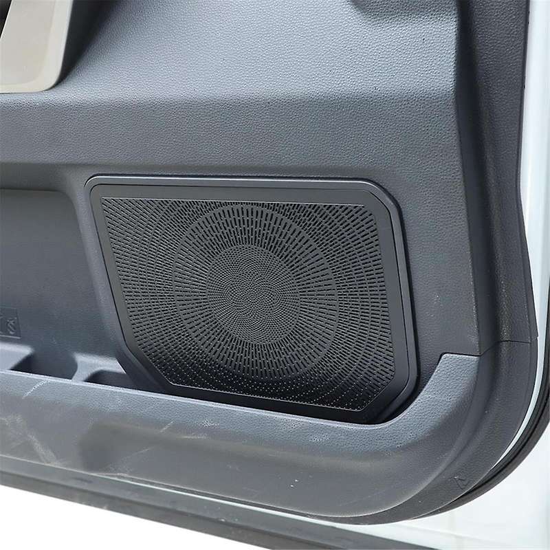 Car Inner Door Speaker Horn Cover Trim Kit for Sequoia 2022 2023 Stainless Steel Accessorise,Balck