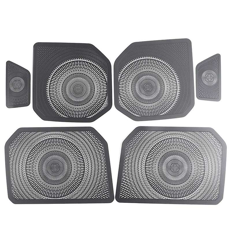 Car Inner Door Speaker Horn Cover Trim Kit for Sequoia 2022 2023 Stainless Steel Accessorise,Balck