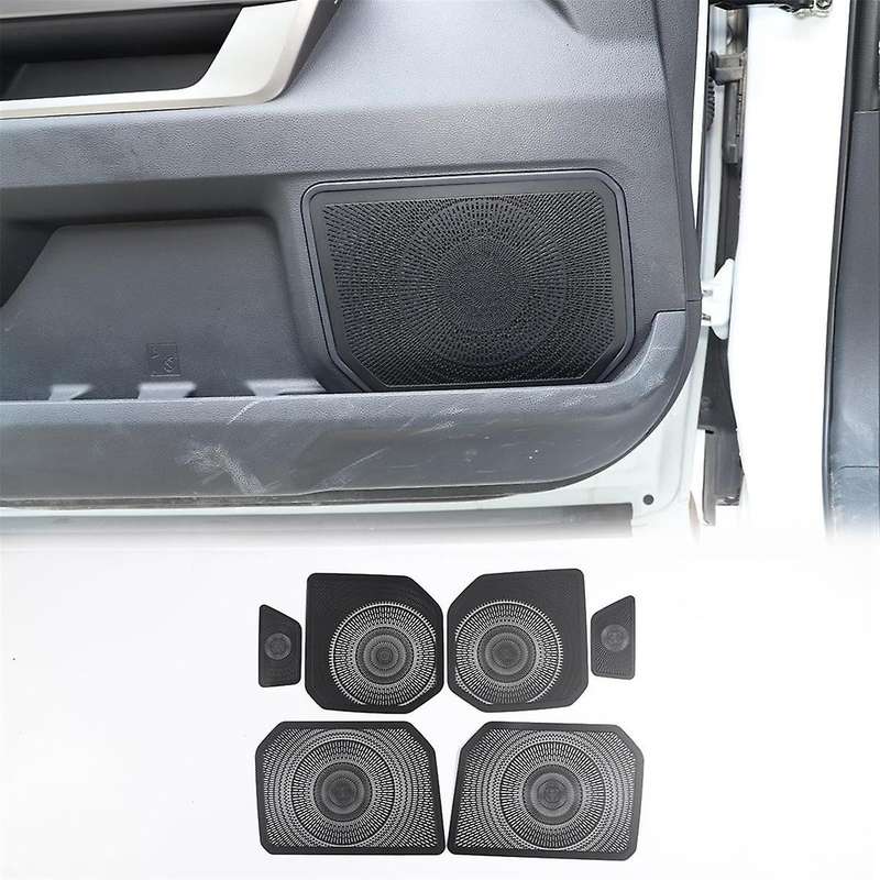 Car Inner Door Speaker Horn Cover Trim Kit for Sequoia 2022 2023 Stainless Steel Accessorise,Balck