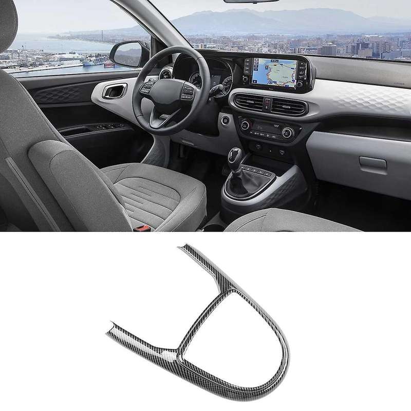 Car Inner Gear Shift Panel Trim Cover for I10 2022-2024 Central Control Gearshift Frame Panel Carbon
