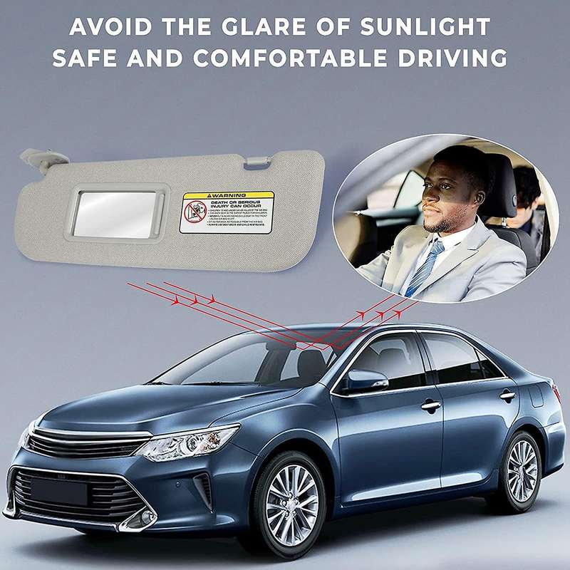 Car Inner Gray Sun Visor Shield Shade Board for 2016-2020 Replaces 85210F0100, Left Side