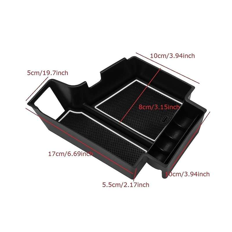 Car Insert Front Center Storage Box Armrest Box Storage Tidying Console Organizer Tray Box for Xc60