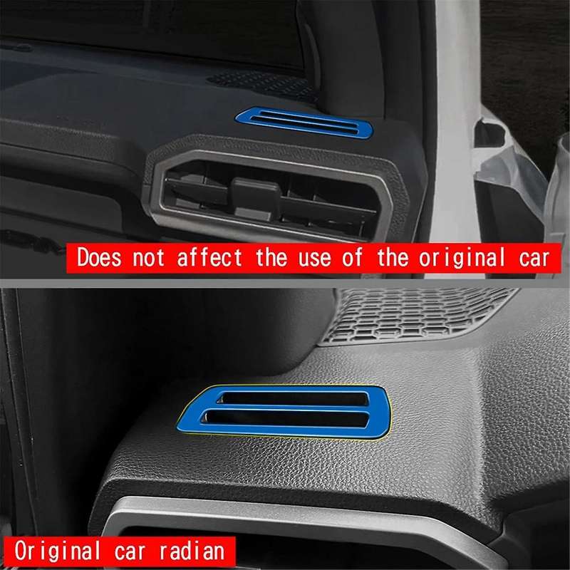 Car Instrument Panel Air Outlet Frame for 2024 A/C Air Outlet Trim Stickers Car Accessories Blue