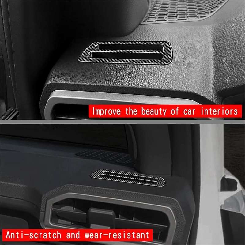 Car Instrument Panel Air Outlet Frame for 2024 A/C Air Outlet Trim Stickers Car Accessories Carbon F
