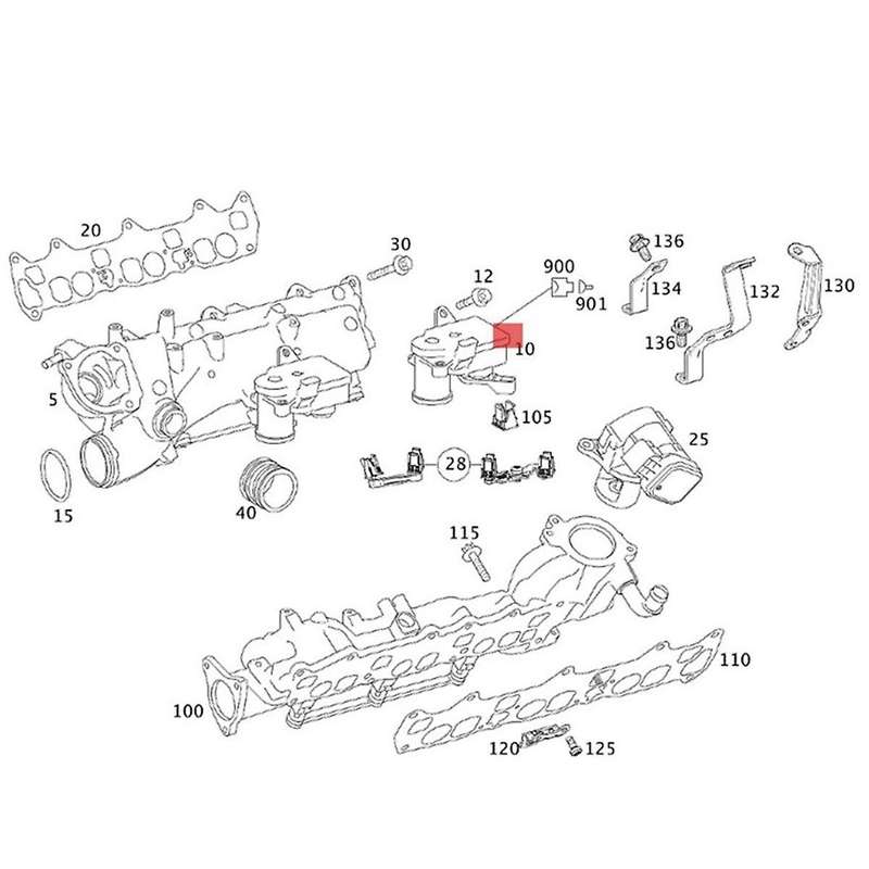 Car Intake Manifold Control Valve Intake Manifold Actuator Motor for E350 Gl320 V6 3.0l 6421500594