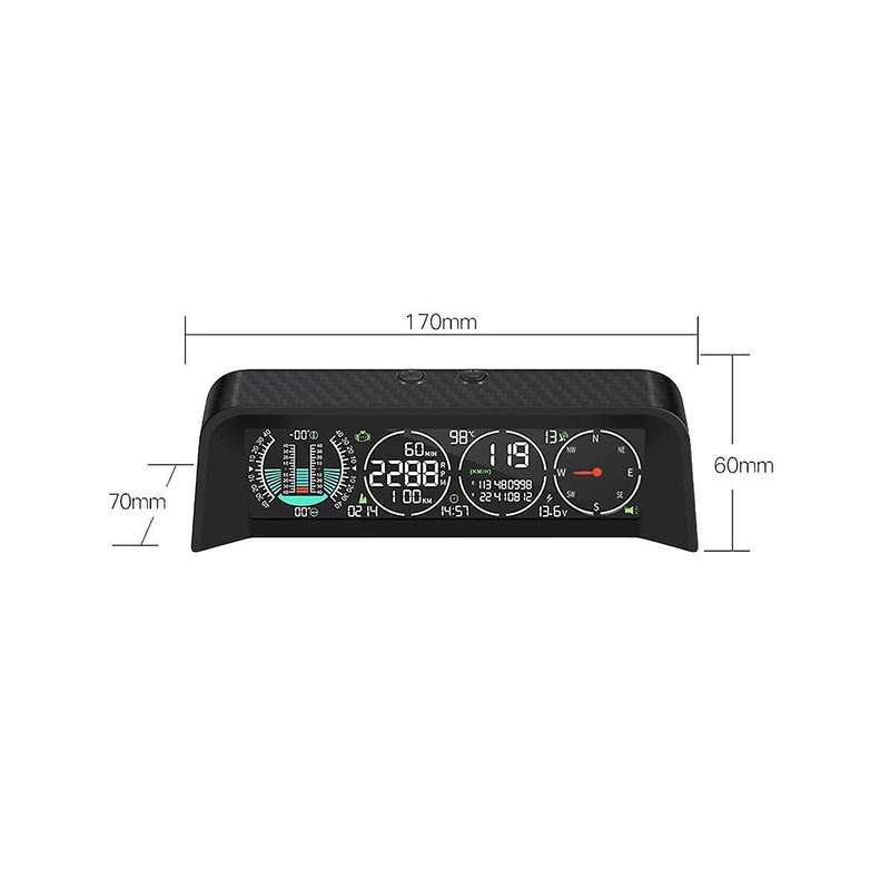 Car Intelligent Head-up Display Gps Obd Gradient Meter Car Digital Speedometer Intelligent Tilt Met