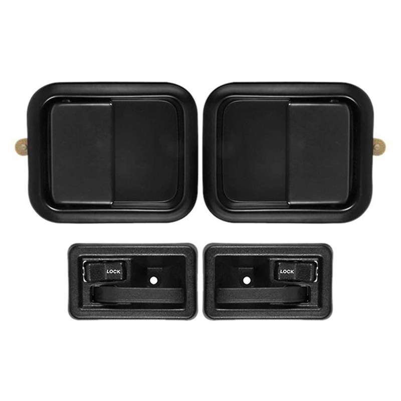 Car Interior and Exterior Door Handle Kit Front Lh and Rh Side for Wrangler 1991-2004 55176383ae 551