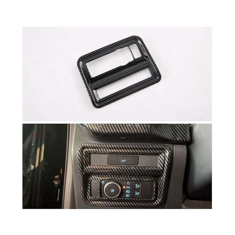 Car Interior Carbon Fiber Headlight Adjustment Switch Decoration Cover Trim for 2021 2022 2023