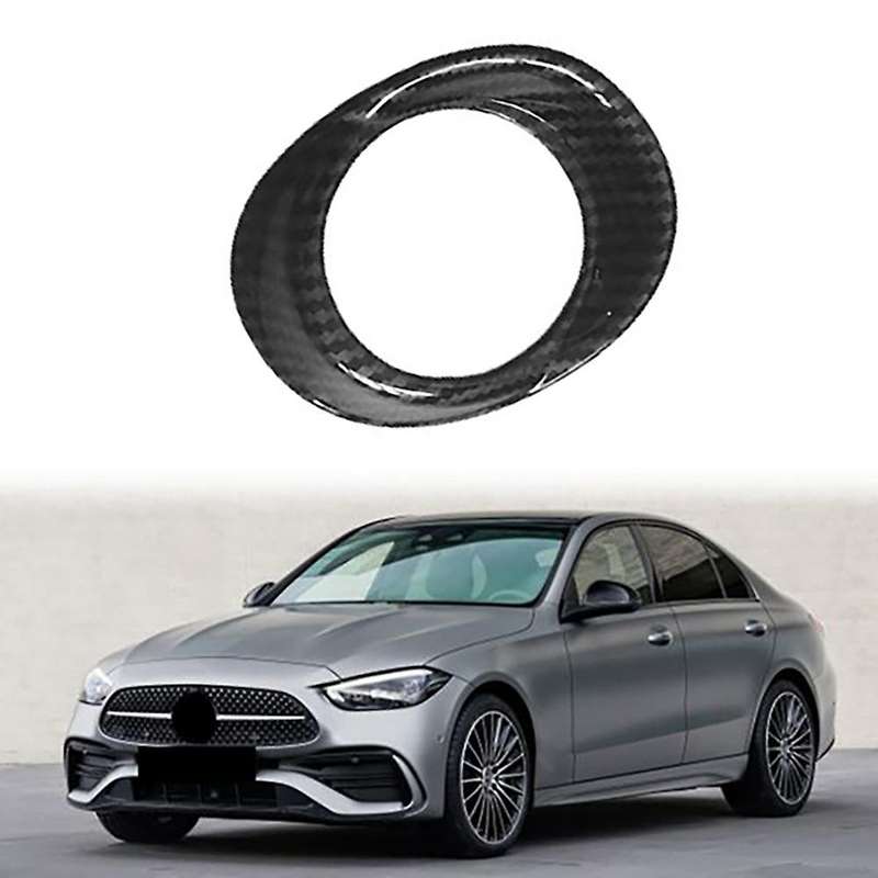 Car Interior Carbon Fiber Headlight Adjustment Switch Decoration Cover Trim for C-Class W206 2021 2