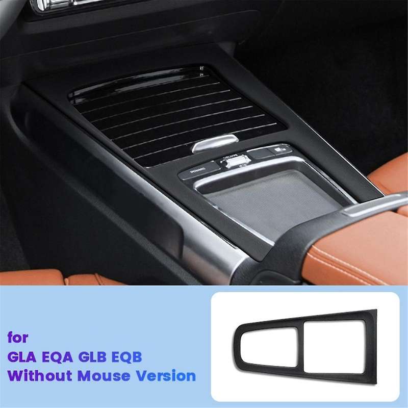 Car Interior Central Control Gear Shift Trim Panel Sticker Black for GLA EQA EQB without Mouse Versi