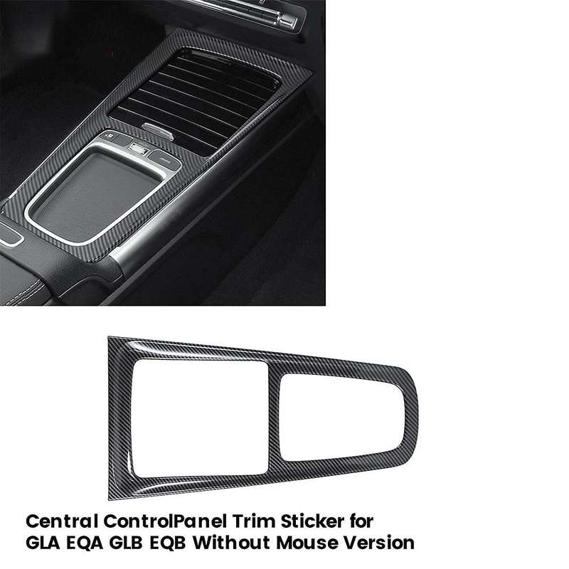 Car Interior Central Control Gear Shift Panel Trim Sticker for GLA EQA EQB without Mouse Version