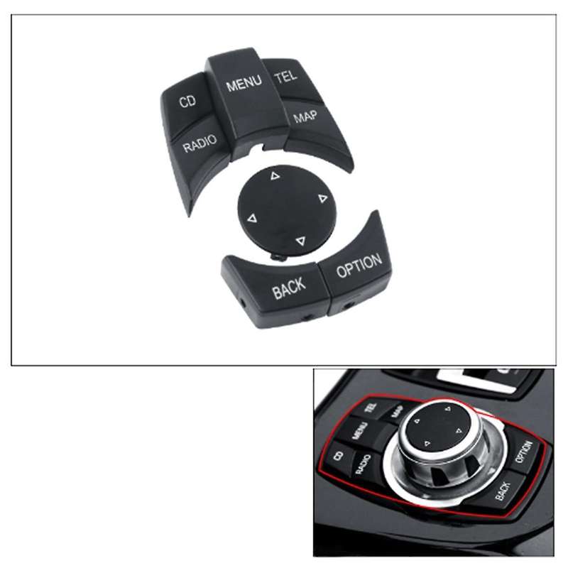 Car Interior Console IDrive Multimedia Control Button Replacement Cover for 1 2 3 4 5 6 7 Series X3