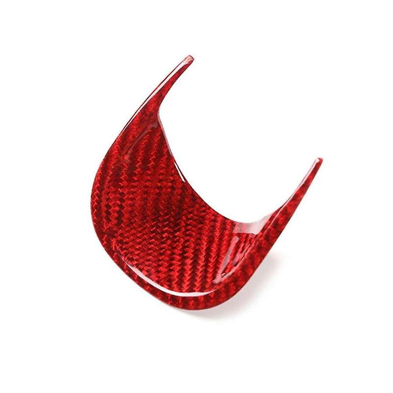 Car Interior Dashboard Clock Decoration Frame Carbon Fiber Modified Sticker for 2014-2021 Red