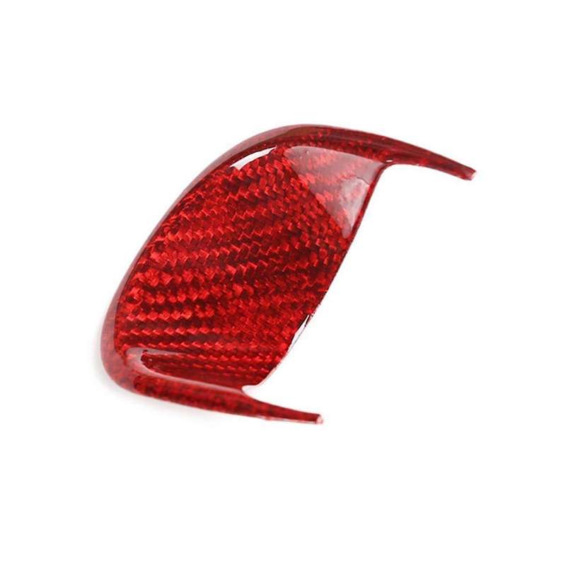 Car Interior Dashboard Clock Decoration Frame Carbon Fiber Modified Sticker for 2014-2021 Red
