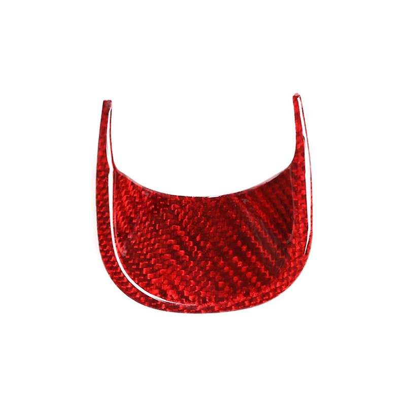 Car Interior Dashboard Clock Decoration Frame Carbon Fiber Modified Sticker for 2014-2021 Red