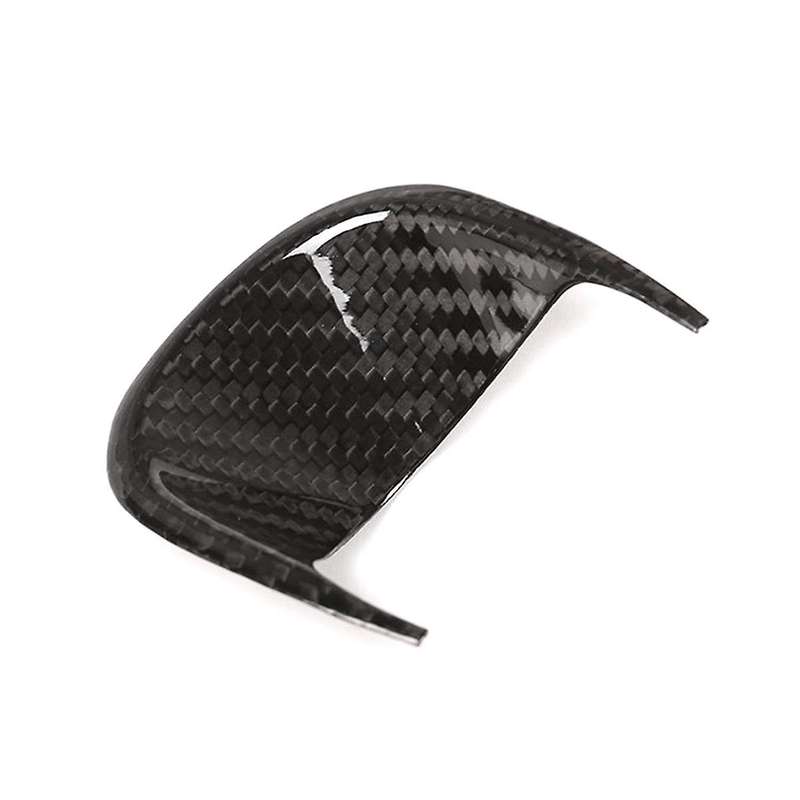 Car Interior Dashboard Clock Decoration Frame Carbon Fiber Modified Sticker for 2014-2021 Black