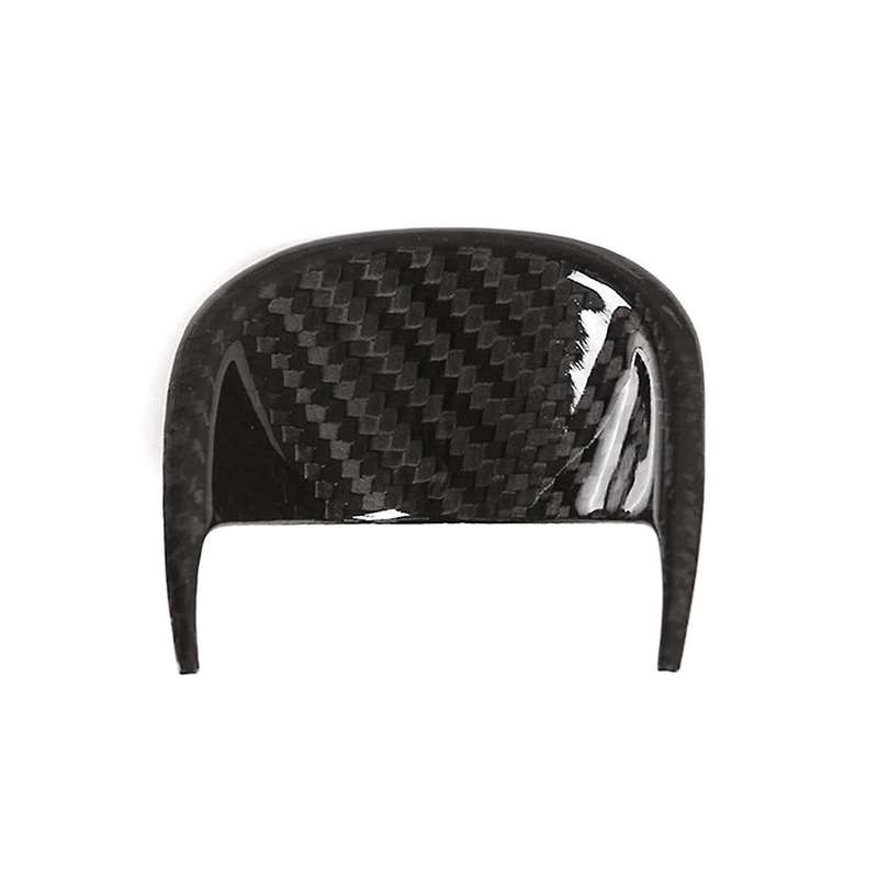 Car Interior Dashboard Clock Decoration Frame Carbon Fiber Modified Sticker for 2014-2021 Black