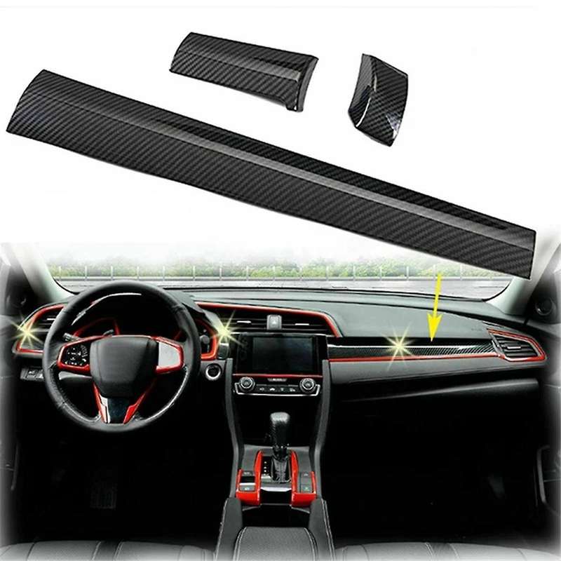 Car Interior Dashboard Panel Cover Trim Styling for 10th Gen 2016 2017 2018 2019-2021 Carbon Fiber L