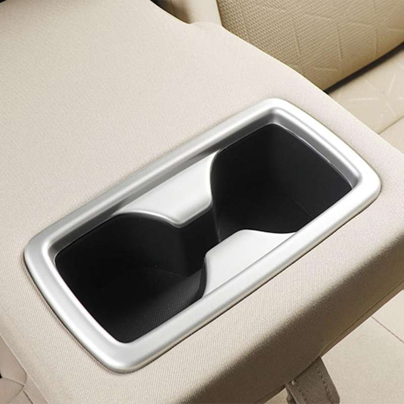 Car Interior Decoration Cup Holder Sticker Cover Trim Rear Center Armrest Water Cup Frame for 2019 2