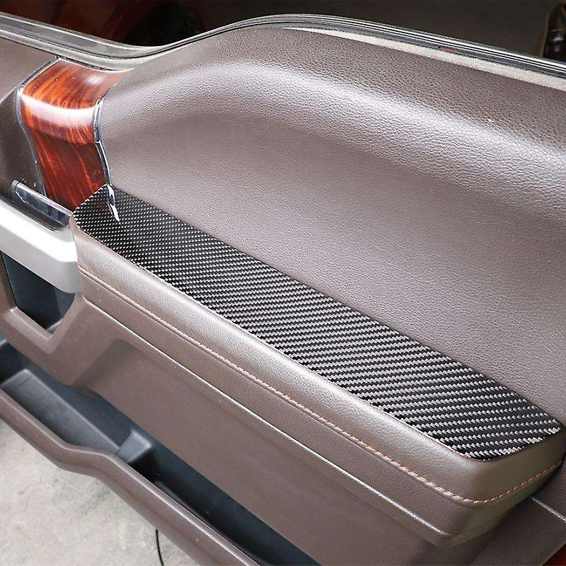 Car Interior Door Armrest Decoration Trim Cover Accessories for 2015-2020, Carbon Fiber