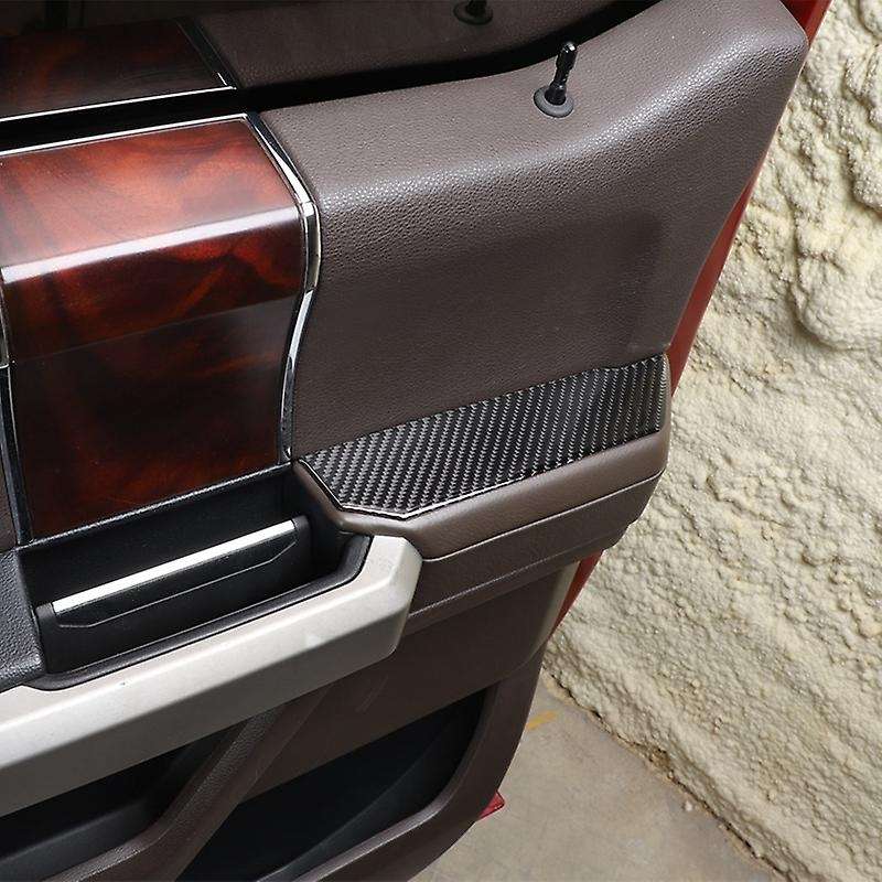 Car Interior Door Armrest Decoration Trim Cover Accessories for 2015-2020, Carbon Fiber