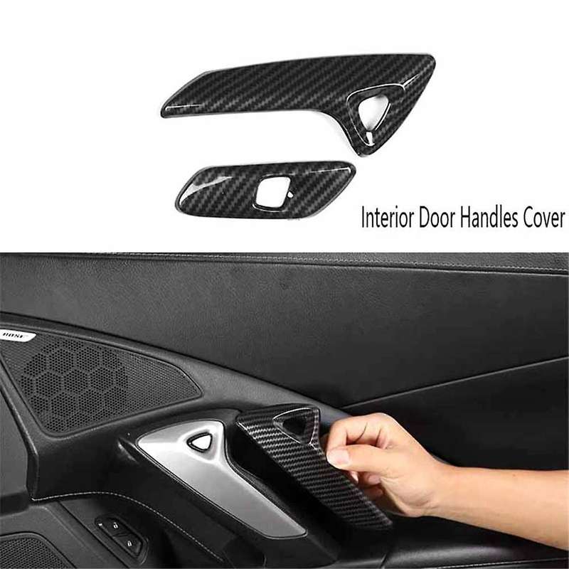 Car Interior Door Electric Switch Frame Cover Trim for C7 2014-2019 Interior Door Handles Cover