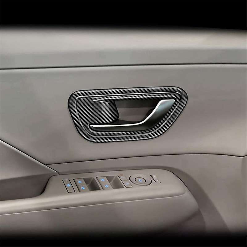 Car Interior Door Handle Bowl Cover Trim for 2024+ Car Interior Accessories Carbon Fiber Pattern