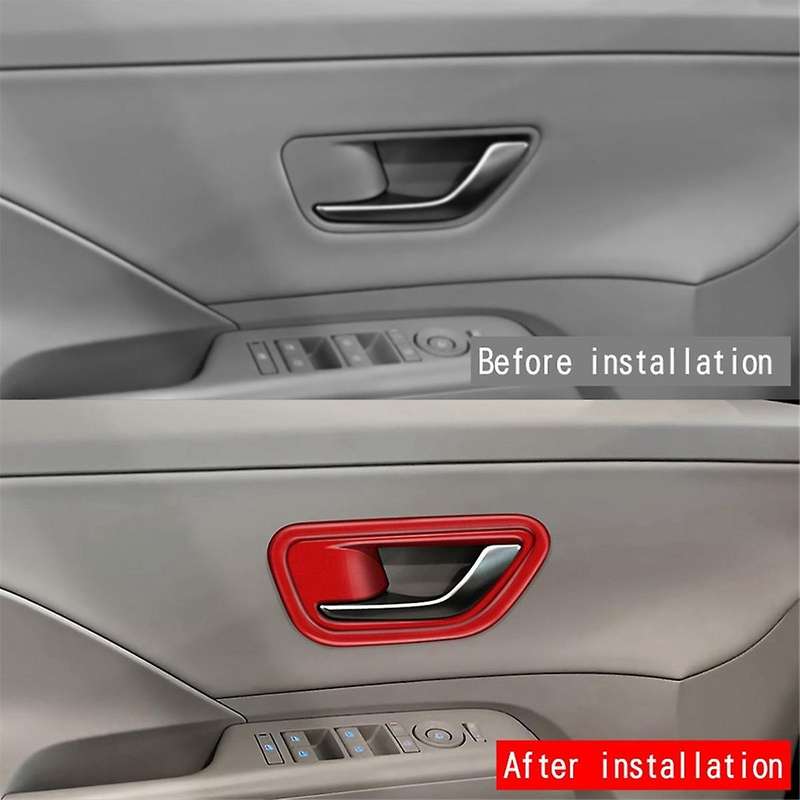 Car Interior Door Handle Bowl Cover Trim for 2024+ Car Interior Accessories Red