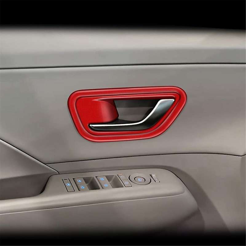 Car Interior Door Handle Bowl Cover Trim for 2024+ Car Interior Accessories Red