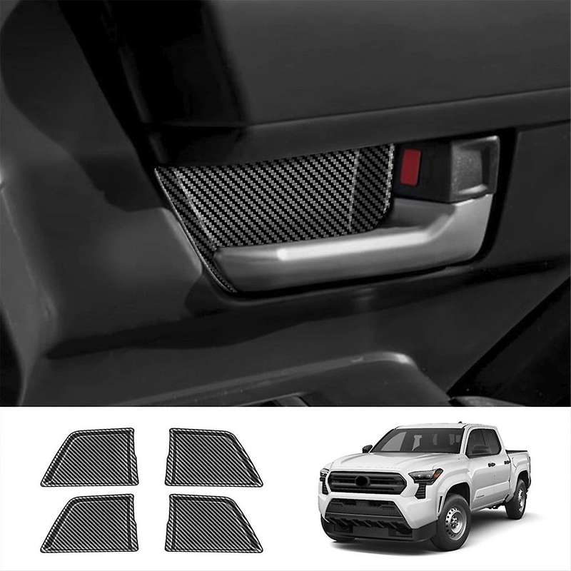 Car Interior Door Handle Bowl Cover Trim for 2024 Car Interior Accessories Carbon Fiber
