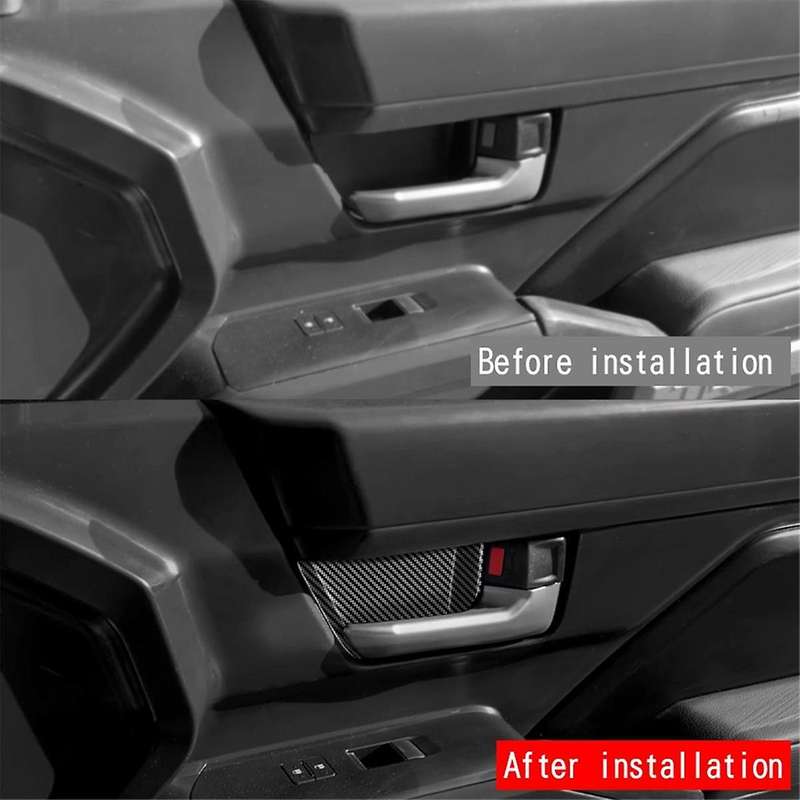 Car Interior Door Handle Bowl Cover Trim for 2024 Car Interior Accessories Carbon Fiber