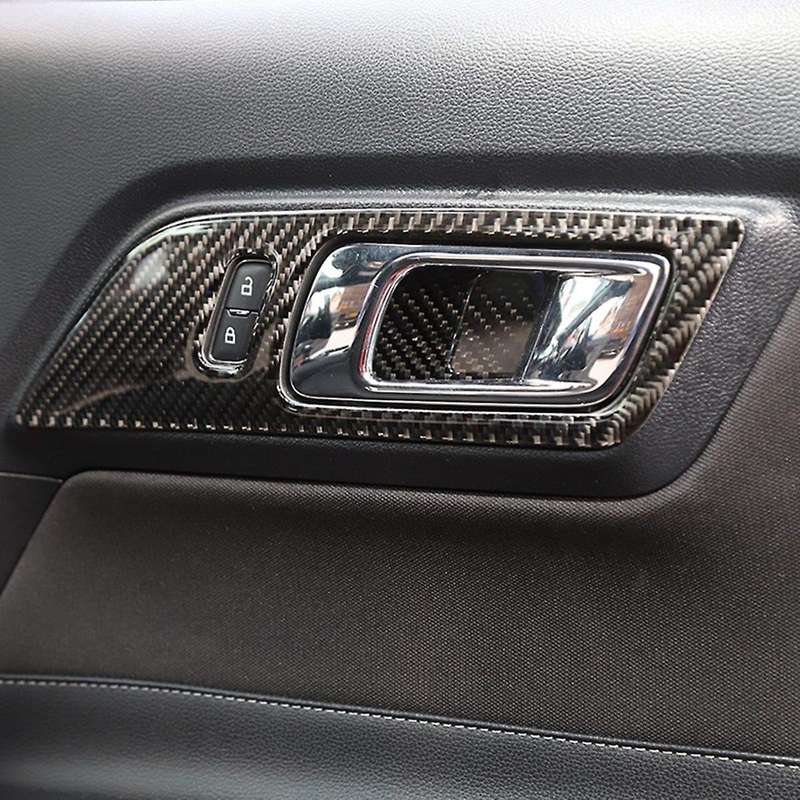 Car Interior Door Handle Bowl Cover Trim Frame Interior Accessories for 2015-2020 (Carbon Fiber)