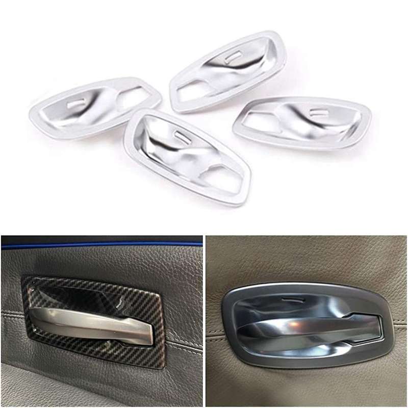 Car Interior Door Handle Bowl Frame Protective Cover for 5 Series E60 2006-2010