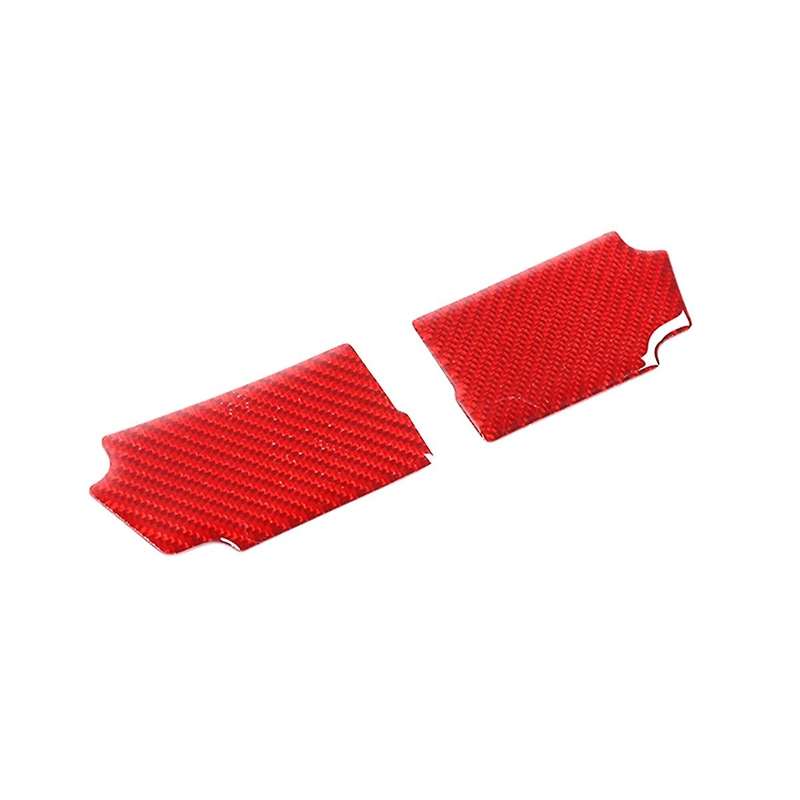 Car Interior Door Handle Bowl Cover Trim Frame Interior Accessories for 2015-2020 (Red Carbon Fiber)