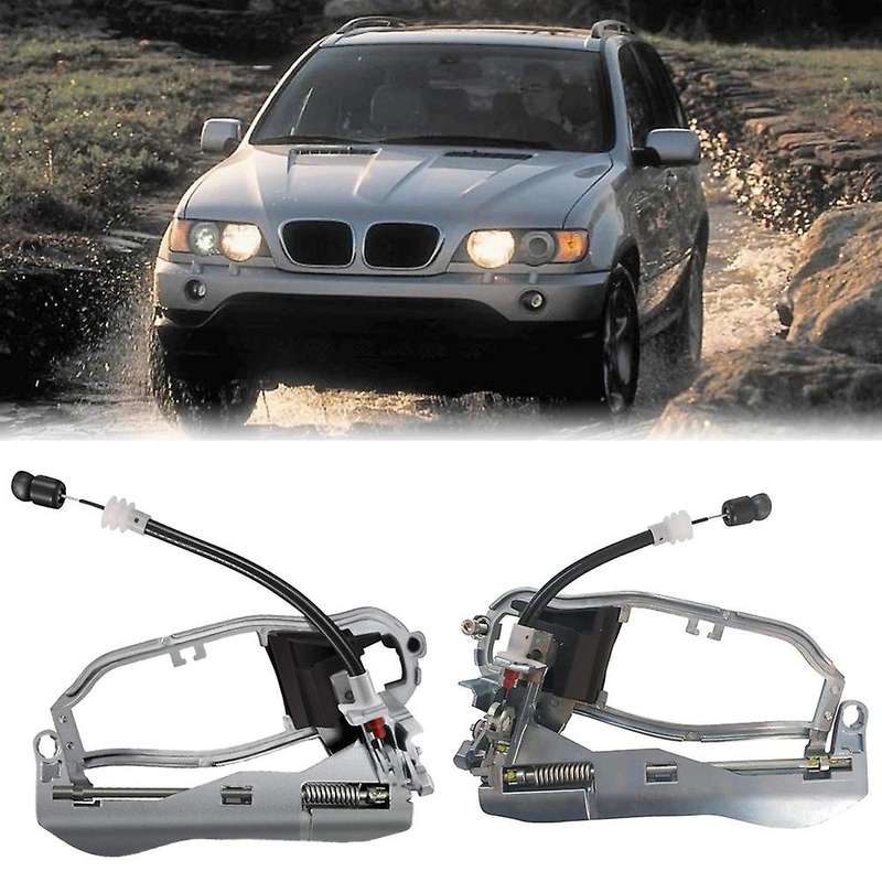 Car Interior Door Handle Bracket Rear Left + Rear Right for X5 E53 2000-2007 51228243635 51228243636