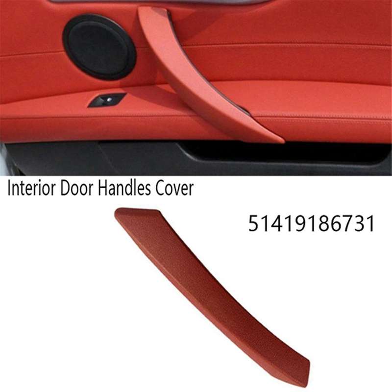Car Interior Door Handles Passenger Door Pull Handle Cover Trim for Z4 E89 2009-2016 51419186731 Red