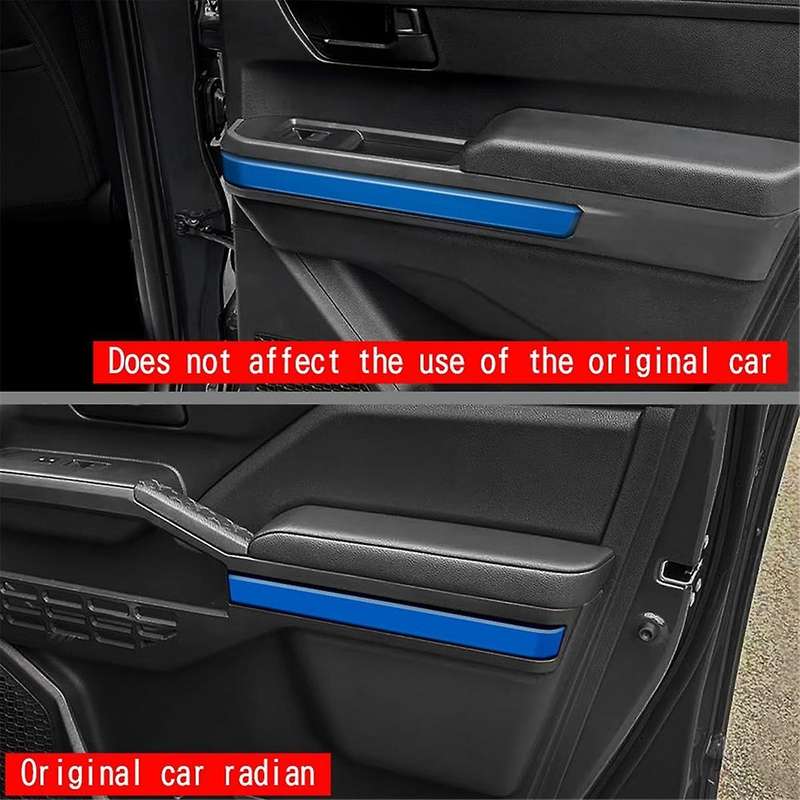 Car Interior Door Panel Trim Strip Decorative Sticker for 2024 Car Interior Accessories Blue