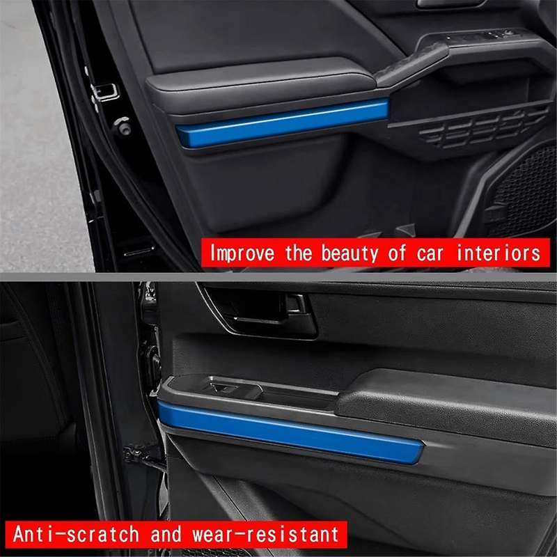 Car Interior Door Panel Trim Strip Decorative Sticker for 2024 Car Interior Accessories Blue
