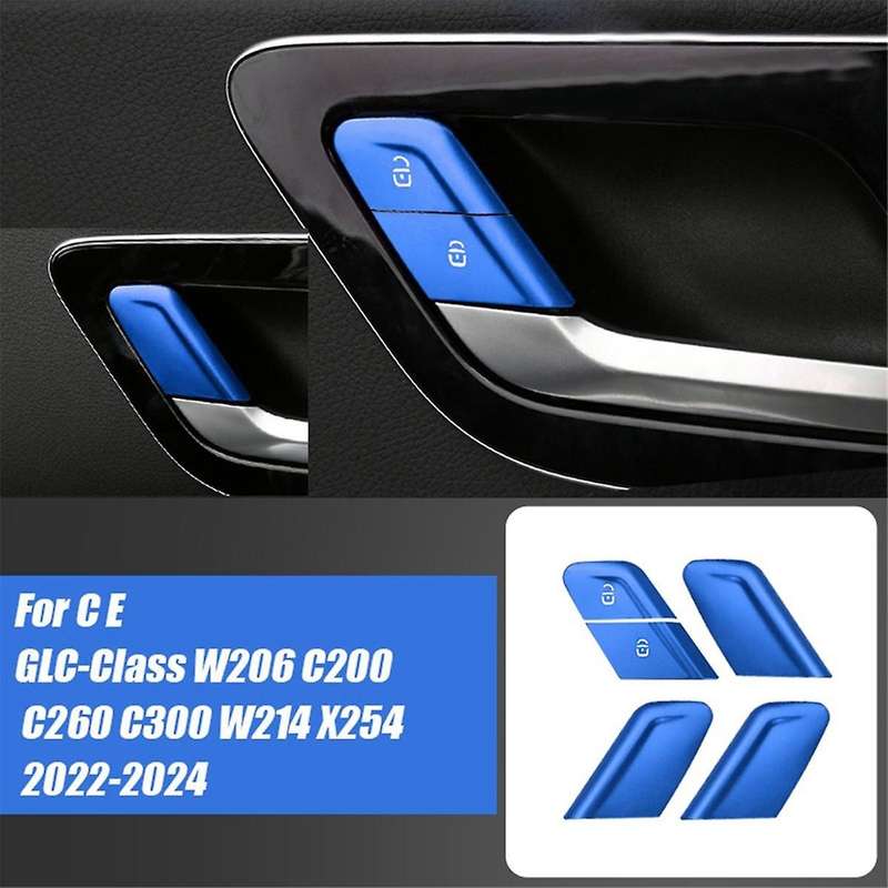 Car Interior Door Lock Button Switch Trim Sticker for C E GLC-Class W206 C200 C260 C300 W214 X254 22