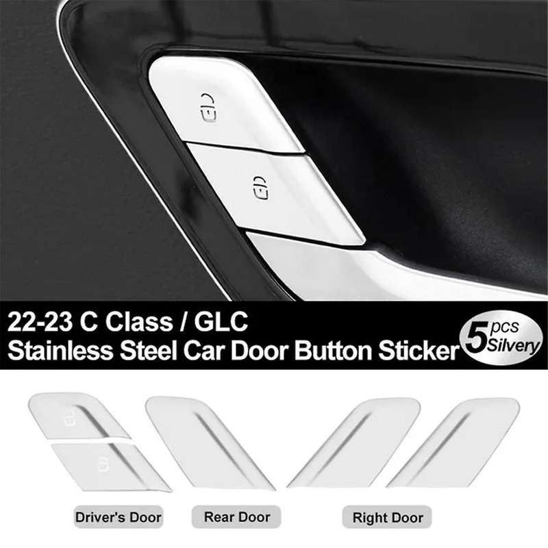 Car Interior Door Lock Button Switch Trim Sticker for C E GLC-Class W206 C200 C260 C300 W214 X254 22