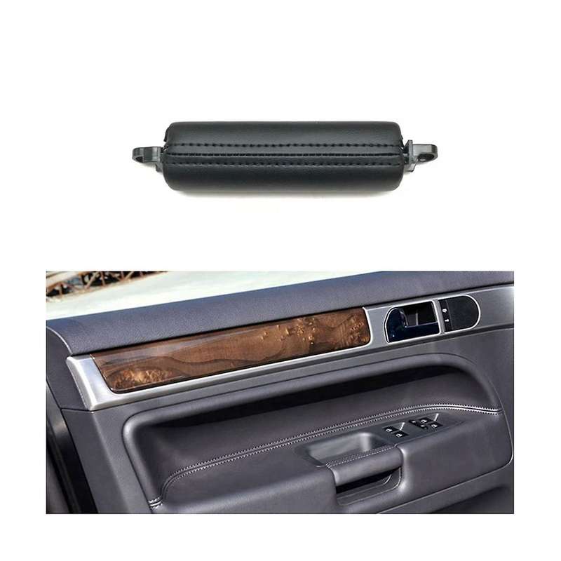 Car Interior Door Pull Handle Trim 7L6867161 for 2003-2010 Side Door Handle Inner PU Leather LHD RHD