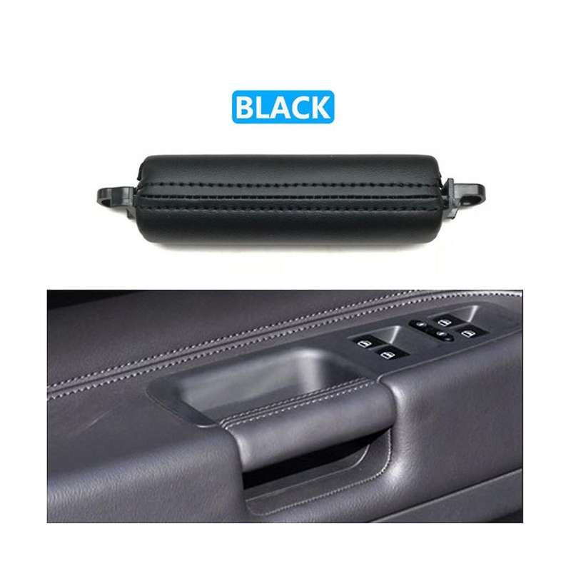 Car Interior Door Pull Handle Trim 7L6867161 for 2003-2010 Side Door Handle Inner PU Leather LHD RHD