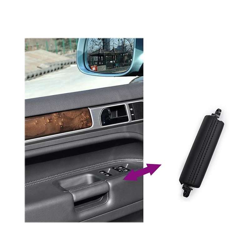Car Interior Door Pull Handle Trim 7L6867161 for 2003-2010 Side Door Handle Inner PU Leather LHD RHD