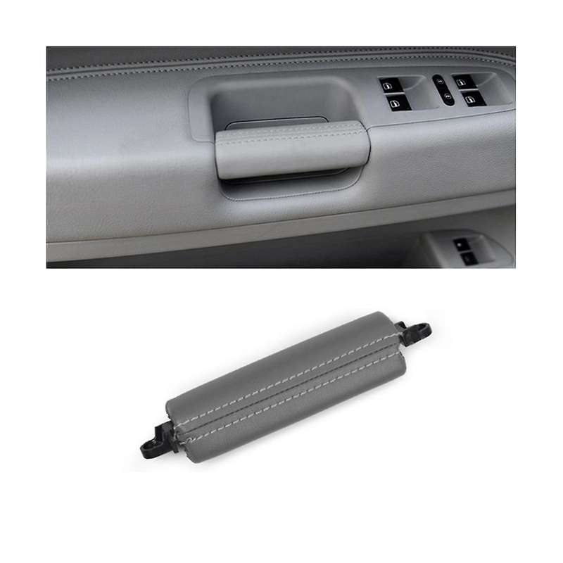 Car Interior Door Pull Handle Trim 7L6867161 for 2003-2010 Side Door Handle Inner PU Leather LHD RHD