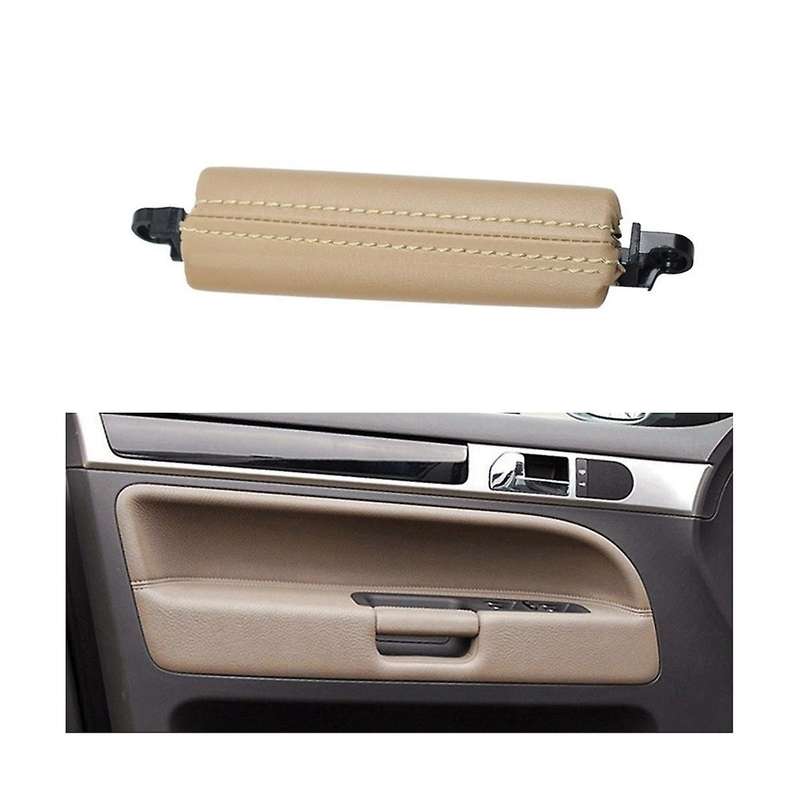 Car Interior Door Pull Handle Trim 7L6867161 for 2003-2010 Side Door Handle Inner PU Leather LHD RHD