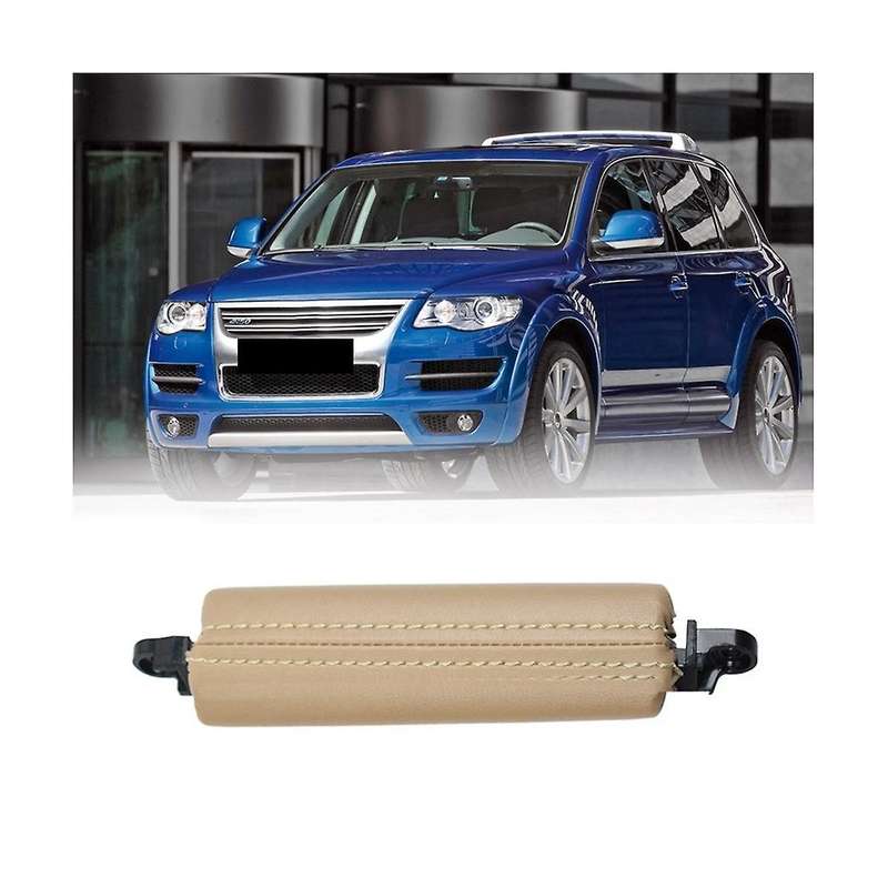 Car Interior Door Pull Handle Trim 7L6867161 for 2003-2010 Side Door Handle Inner PU Leather LHD RHD