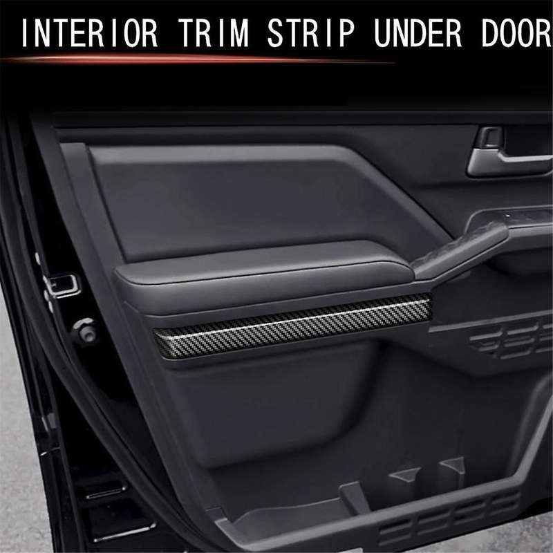 Car Interior Door Panel Trim Strip Decorative Sticker for 2024 Car Interior Accessories Carbon Fiber