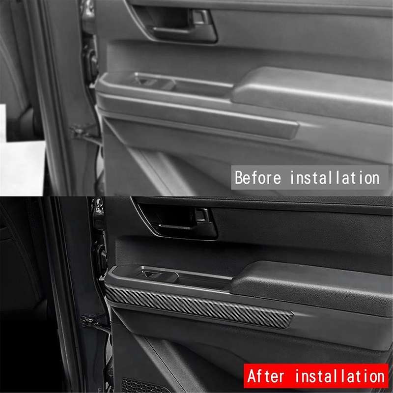Car Interior Door Panel Trim Strip Decorative Sticker for 2024 Car Interior Accessories Carbon Fiber