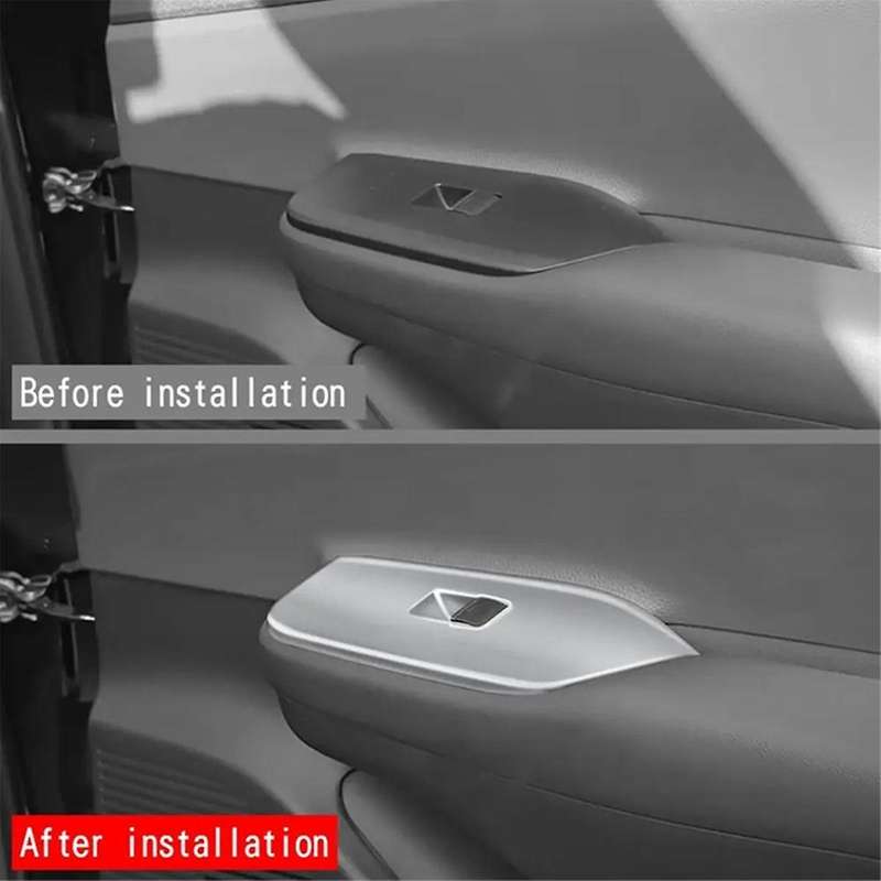 Car Interior Door Window Lift Control Panel Cover for Prius 60 Series Carbon Fiber Inner Armrest Pa